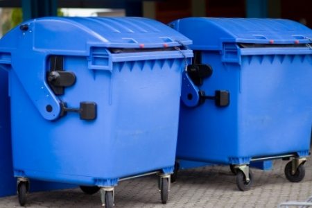Polystyrene in recycling bins